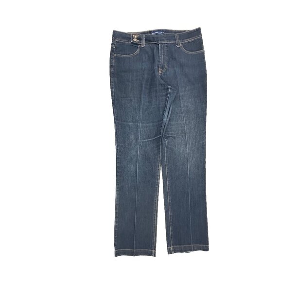 Bandolinoblu Denim - BandolinoBlu Straight Leg Women's size 12 Dark Wash Blue‎ Denim Jeans